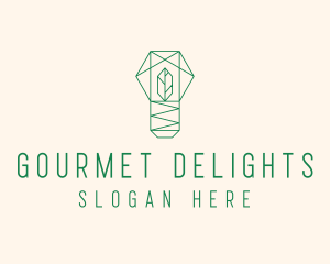 Geometric Leaf Garden logo design