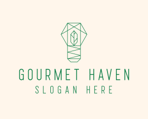 Geometric Leaf Garden logo design