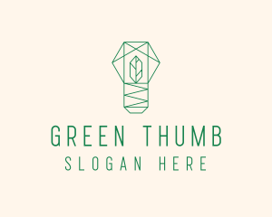 Geometric Leaf Garden logo design