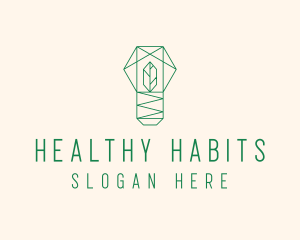 Geometric Leaf Garden logo design