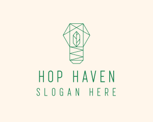 Geometric Leaf Garden logo design