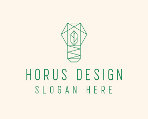 Geometric Leaf Garden logo design