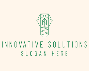 Geometric Leaf Garden logo design