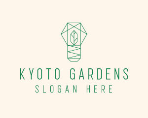 Geometric Leaf Garden logo design