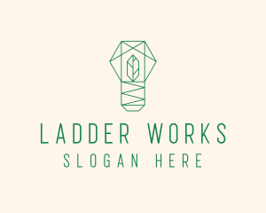 Geometric Leaf Garden logo design