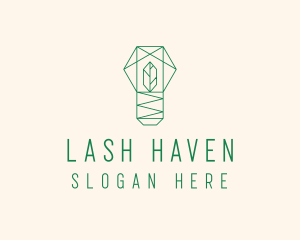 Geometric Leaf Garden logo design