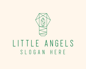 Geometric Leaf Garden logo design