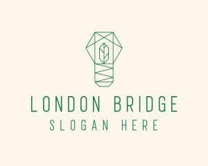 Geometric Leaf Garden logo design