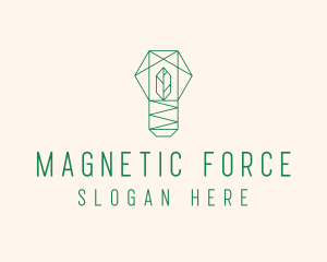 Geometric Leaf Garden logo design