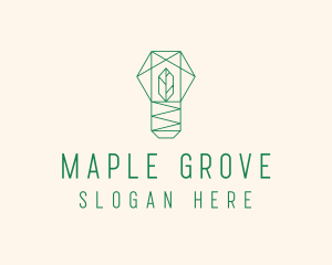 Geometric Leaf Garden logo design