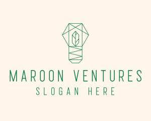 Geometric Leaf Garden logo design