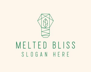 Geometric Leaf Garden logo design