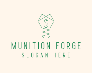 Geometric Leaf Garden logo design