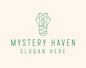 Geometric Leaf Garden logo design