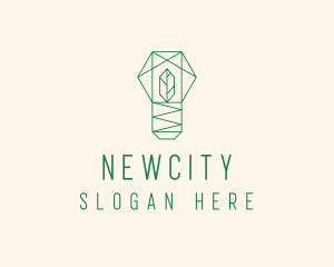 Geometric Leaf Garden logo design