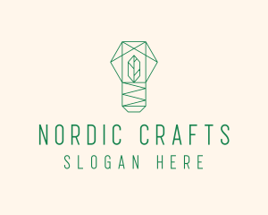 Geometric Leaf Garden logo design