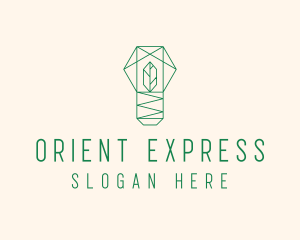 Geometric Leaf Garden logo design