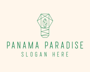 Geometric Leaf Garden logo design