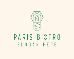 Geometric Leaf Garden logo design