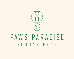 Geometric Leaf Garden logo design