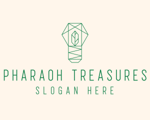 Geometric Leaf Garden logo design