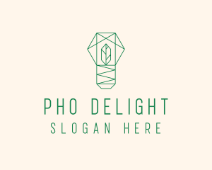 Geometric Leaf Garden logo design