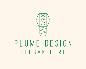 Geometric Leaf Garden logo design