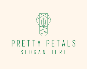 Geometric Leaf Garden logo design