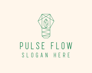 Geometric Leaf Garden logo design