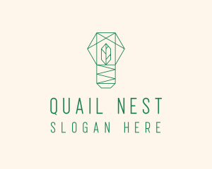 Geometric Leaf Garden logo design