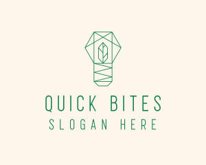 Geometric Leaf Garden logo design