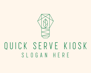 Geometric Leaf Garden logo design