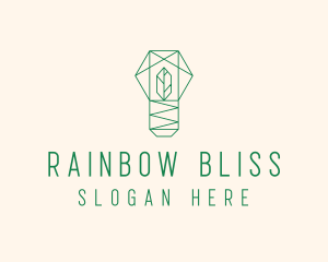 Geometric Leaf Garden logo design