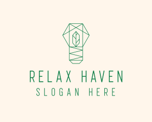 Geometric Leaf Garden logo design