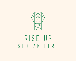 Geometric Leaf Garden logo design