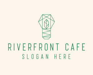 Geometric Leaf Garden logo design