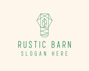 Geometric Leaf Garden logo design