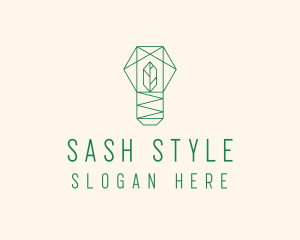 Geometric Leaf Garden logo design