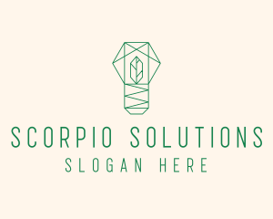 Geometric Leaf Garden logo design