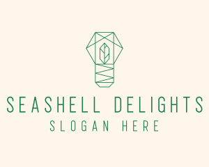 Geometric Leaf Garden logo design