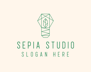 Geometric Leaf Garden logo design