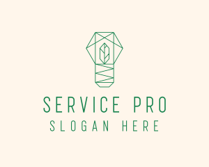 Geometric Leaf Garden logo design