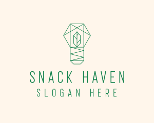 Geometric Leaf Garden logo design