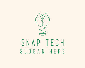 Geometric Leaf Garden logo design