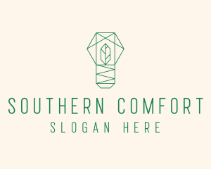 Geometric Leaf Garden logo design