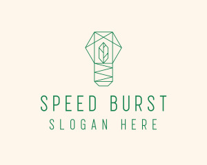 Geometric Leaf Garden logo design