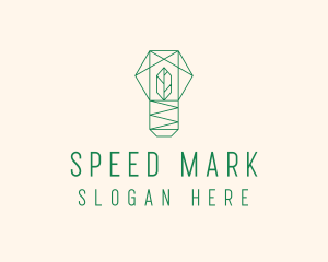 Geometric Leaf Garden logo design