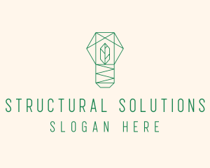 Geometric Leaf Garden logo design