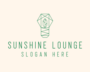 Geometric Leaf Garden logo design