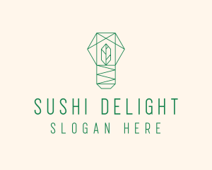 Geometric Leaf Garden logo design